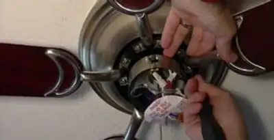 Ceiling fan installation with electrical wiring and mounting by professional electrician in Bakersfield, CA