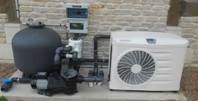 electric heater installation services with connected outdoor heating system equipment in Bakersfield, CA