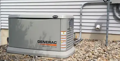 generator installation service featuring outdoor standby generator setup by licensed electricians in Bakersfield, CA