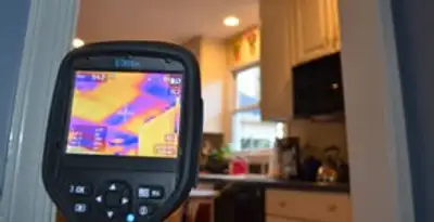 home energy audit service using thermal imaging to evaluate electrical efficiency inside a home in Bakersfield, CA