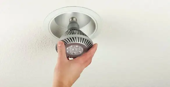 lighting installation service featuring recessed ceiling light installed by licensed professionals in Bakersfield, CA