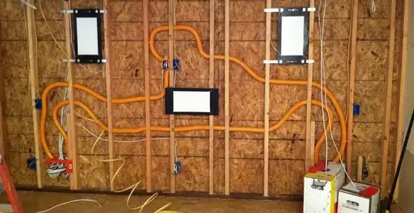 new construction wiring project displaying complete electrical system layout installed by professionals in Bakersfield, CA