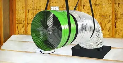 whole house fan installation services with professionally mounted ventilation fan system in Bakersfield, CA
